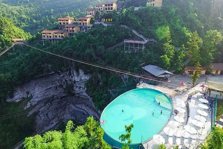 棉花天坑民宿酒店大床标间1晚双人棉花天坑门票长生洞门票早餐