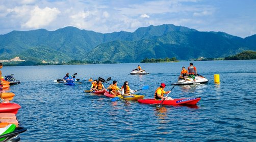 杭州千岛湖欢乐水世界门票预定湖景观光游览摩托艇香蕉船皮划艇水上