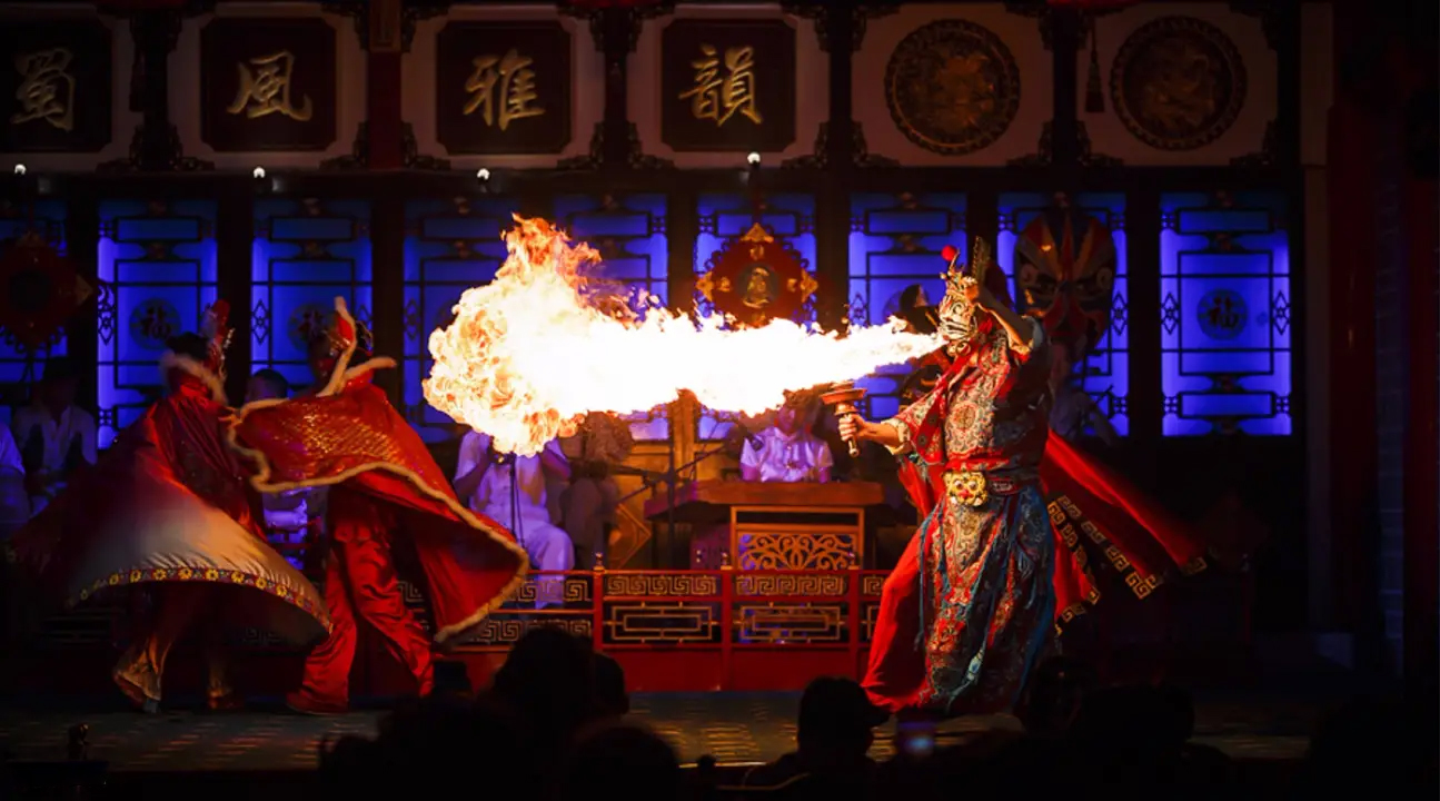 成都蜀风雅韵川剧门票只售前排座位儿童票有售戏服穿戴体验赠古式按摩