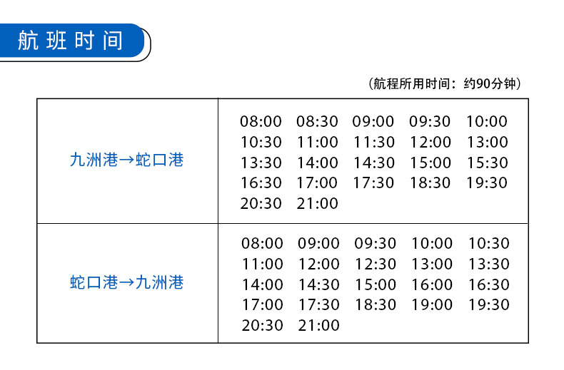 深圳蛇口珠海九洲港船票高速客轮深圳到珠海仅需1小时船程