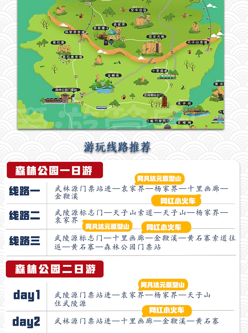 张家界国家森林公园门票4日票十里画廊金鞭溪天子山袁家界杨家界黄石