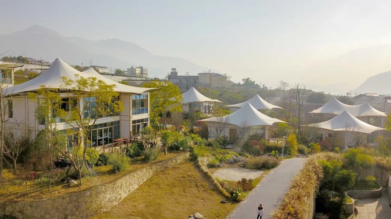 成都周末好去处雅安汉源梨乡别院野奢帐篷酒店1晚住宿星空帐篷可选轿