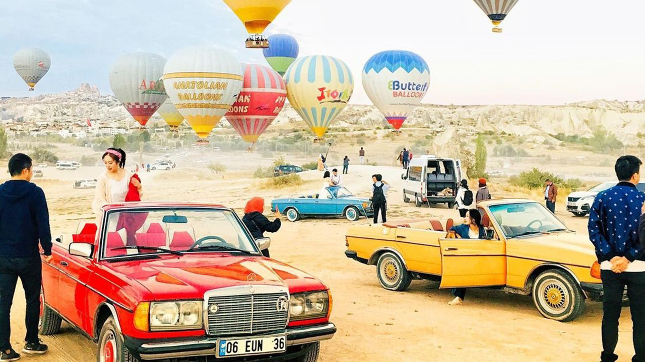 土耳其 卡帕多奇亚老爷车 格雷梅复古老爷车 (网红老爷车 追逐热气球