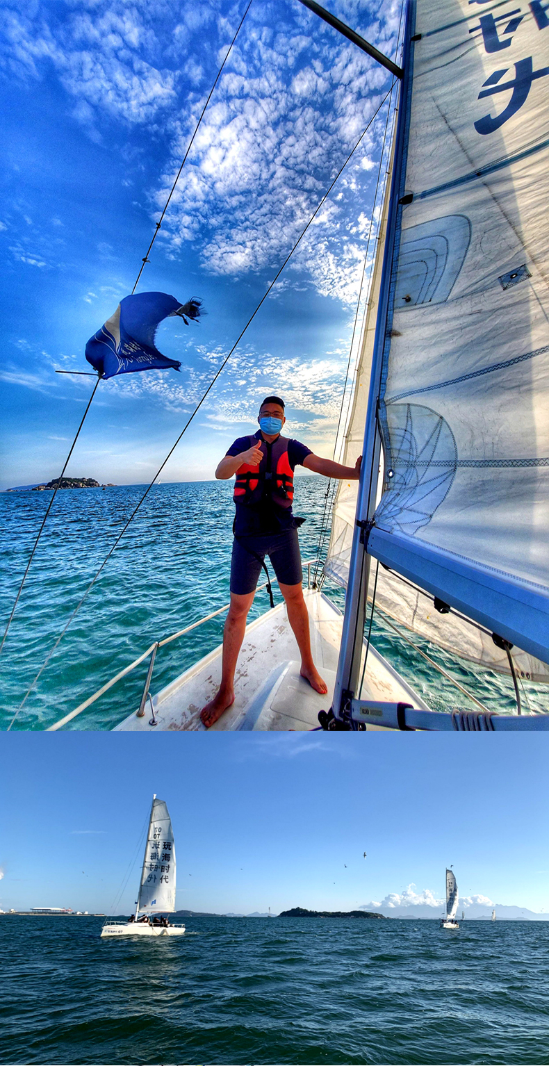 扬帆出海惠州巽寮湾玩海时代帆船海上乘风破浪出海必玩2张起订约上三