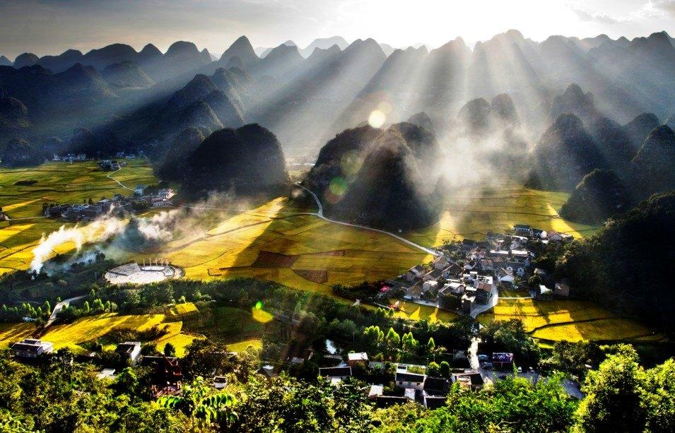 贵州黔西南万峰林风景区电子门票观光车刷身份证入园西南三大喀斯特