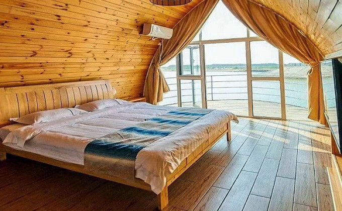 唐山乐亭月岛澜湾海上木屋2天1晚住宿双人自助早餐双人月坨岛门票双人