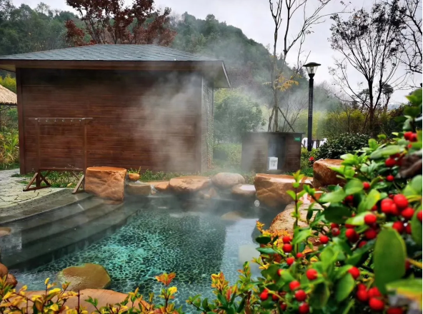 江西九江修水修河温泉度假酒店入住一晚两大一小早餐自助两大一小儿童