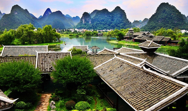 桂林阳朔世外桃源门票含游船田园风光民俗风情