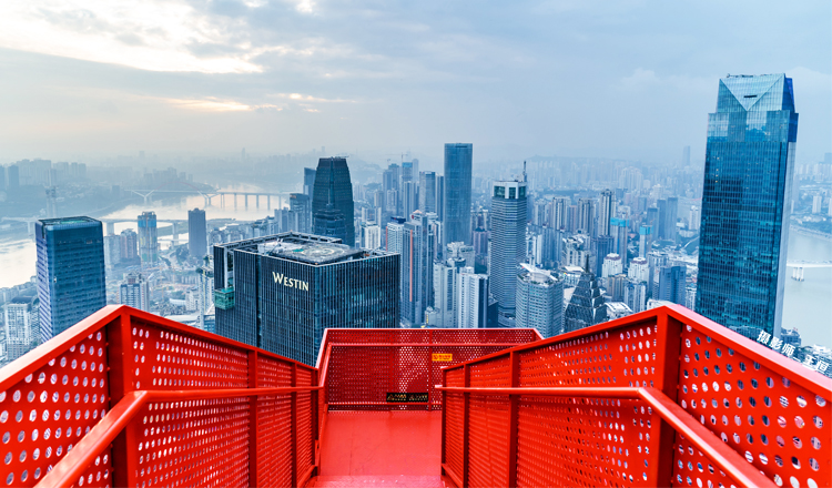 重庆旅游山城之巅重庆之眼门票联合国际67层高空观景台门票观两江四岸