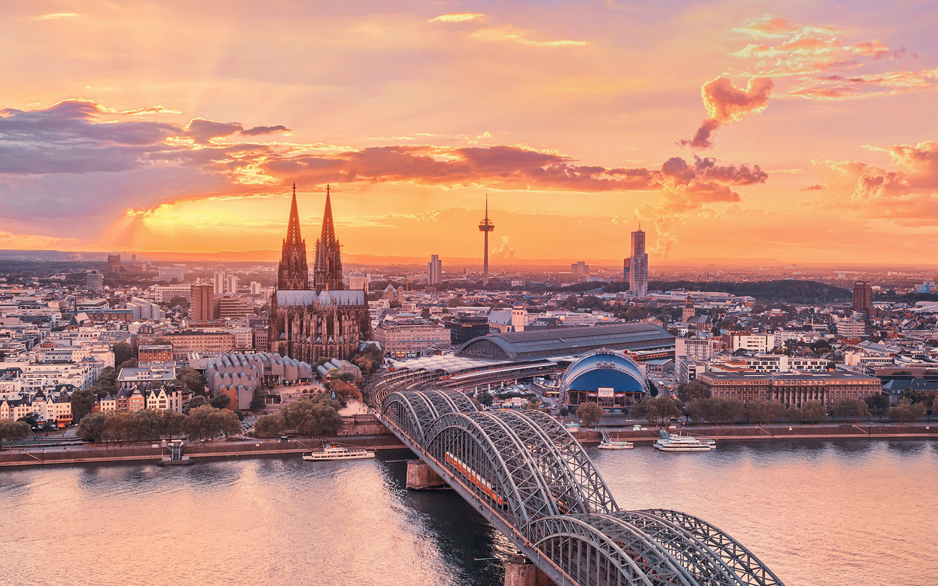 德国科隆莱茵河游船票(含语音讲解器)