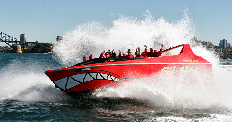 蜂蜂力荐悉尼海港观光喷气快艇30分钟畅快体验