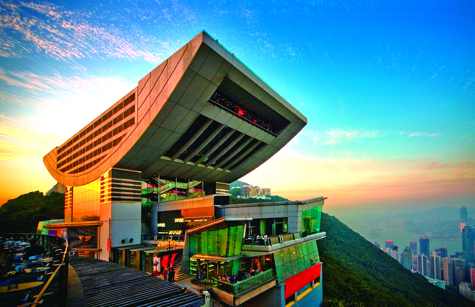 香港太平山顶缆车单程/双程 摩天台二合一套票